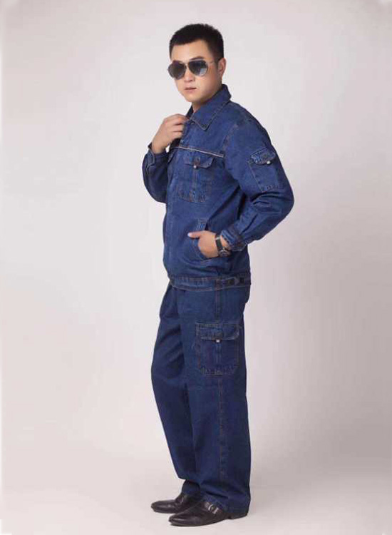 防燙焊工牛仔工作服定做